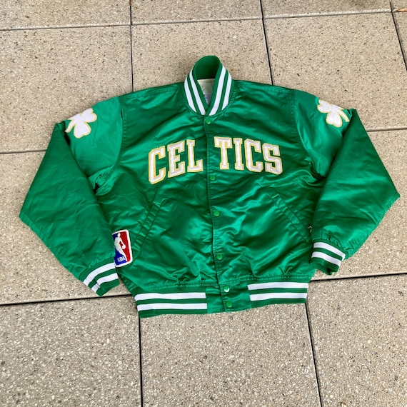 Vintage Boston CELTICS Satin Jacket by STARTER / Classic 80s NBA