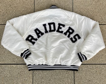 Leather Jacket Chalk Line Raiders Starter Jacket 90s Vintage 90s