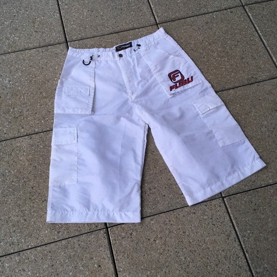 Vintage FUBU Pants / Shorts White Color Small Logo
