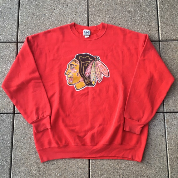 90s CHICAGO BLACKHAWKS Sweater / Pullover by Lee … - image 2