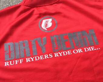 RUFF RYDERS ゲームシャツ DIRTY DENIM Vintage DMX Ruff Ryders Dirty Denim Black Long sleeve T