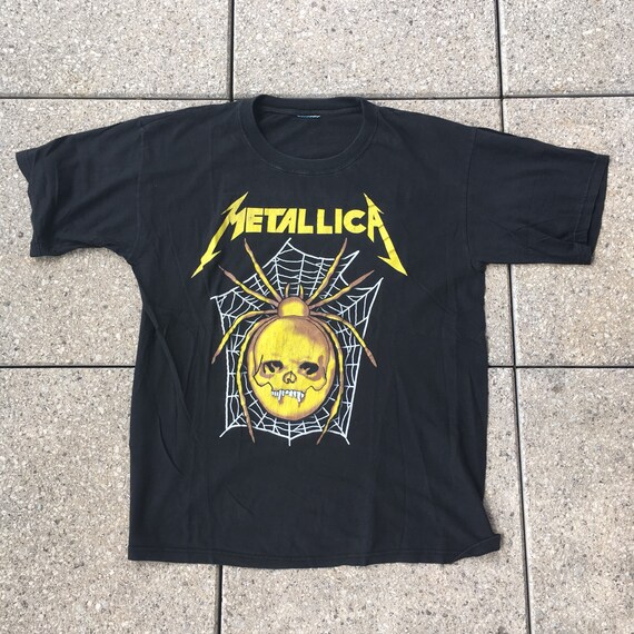 90s LLICA バンドTシャツ skull spider web Vintage METALLICA T-shirt SPIDER SKULL T-shirt 1993 / 1994 Heavy