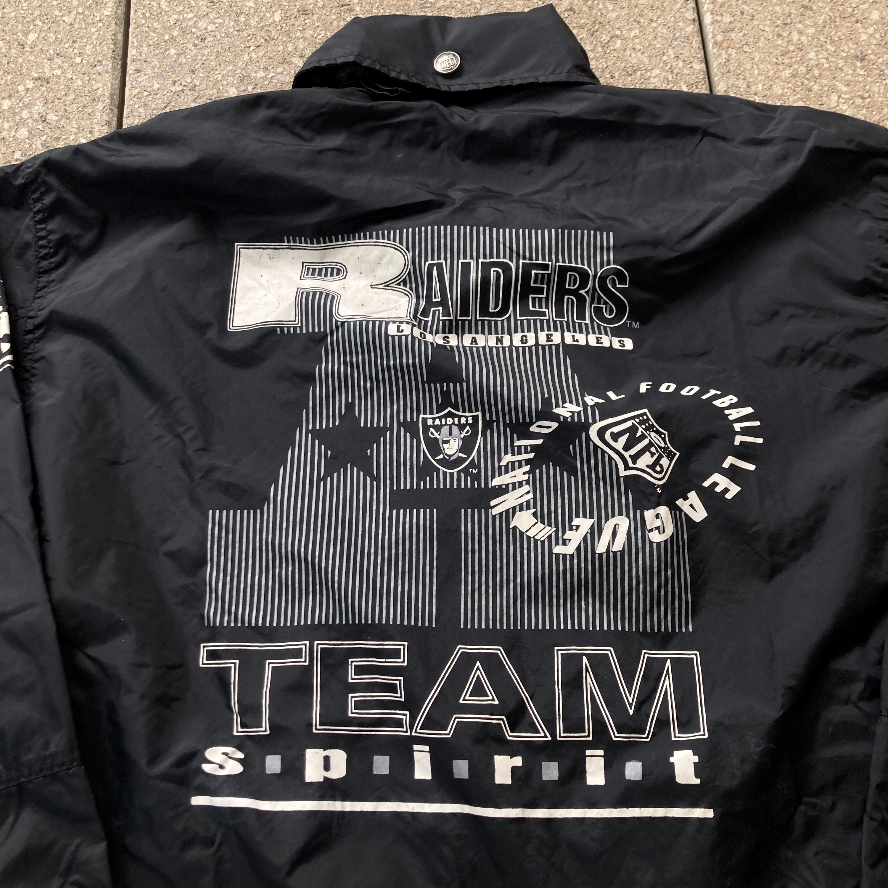80s Los Angeles RAIDERS Rain Jacket by CAMPRI / Buttom up Jacket
