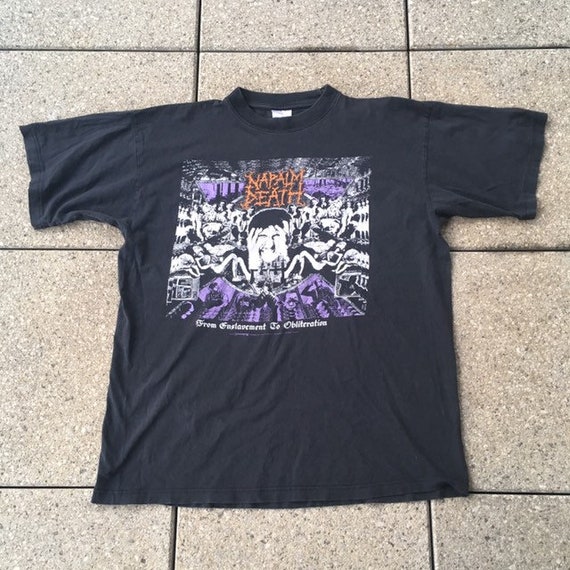 Vintage NAPALM DEATH T-Shirt / From Enslavement To Ob… - Gem