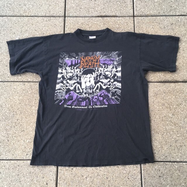 ヴィンテージ NAPALM DEATH Tシャツ / From Enslavement To