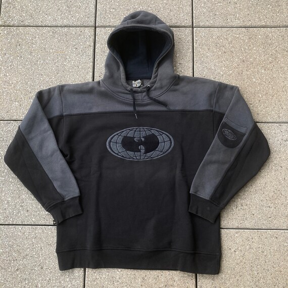 Rare WU TANG Hoodie by Wu wear 90s Hip Hop Black Logo