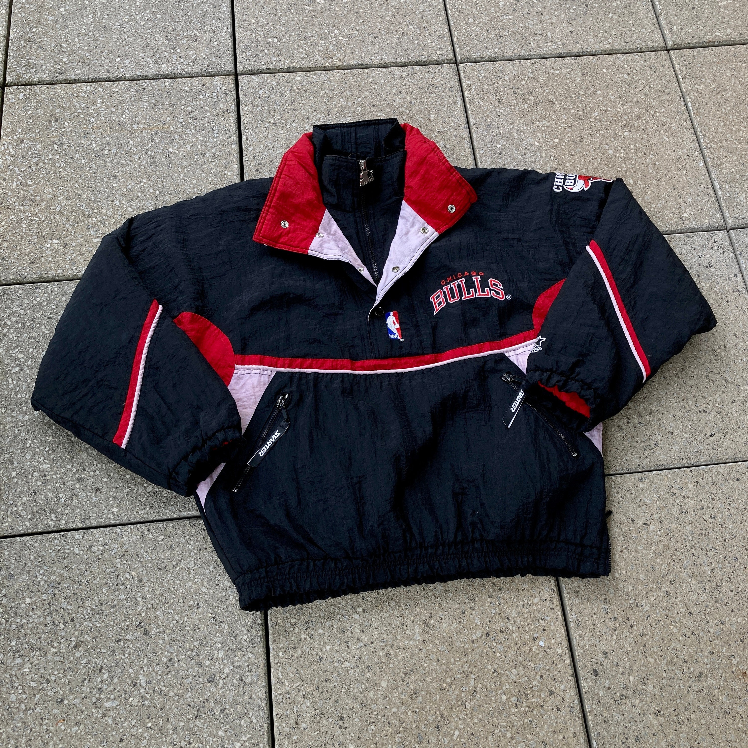 1990's CHICAGO BULLS STARTER RAIN JACKET Y - Classic American Sports