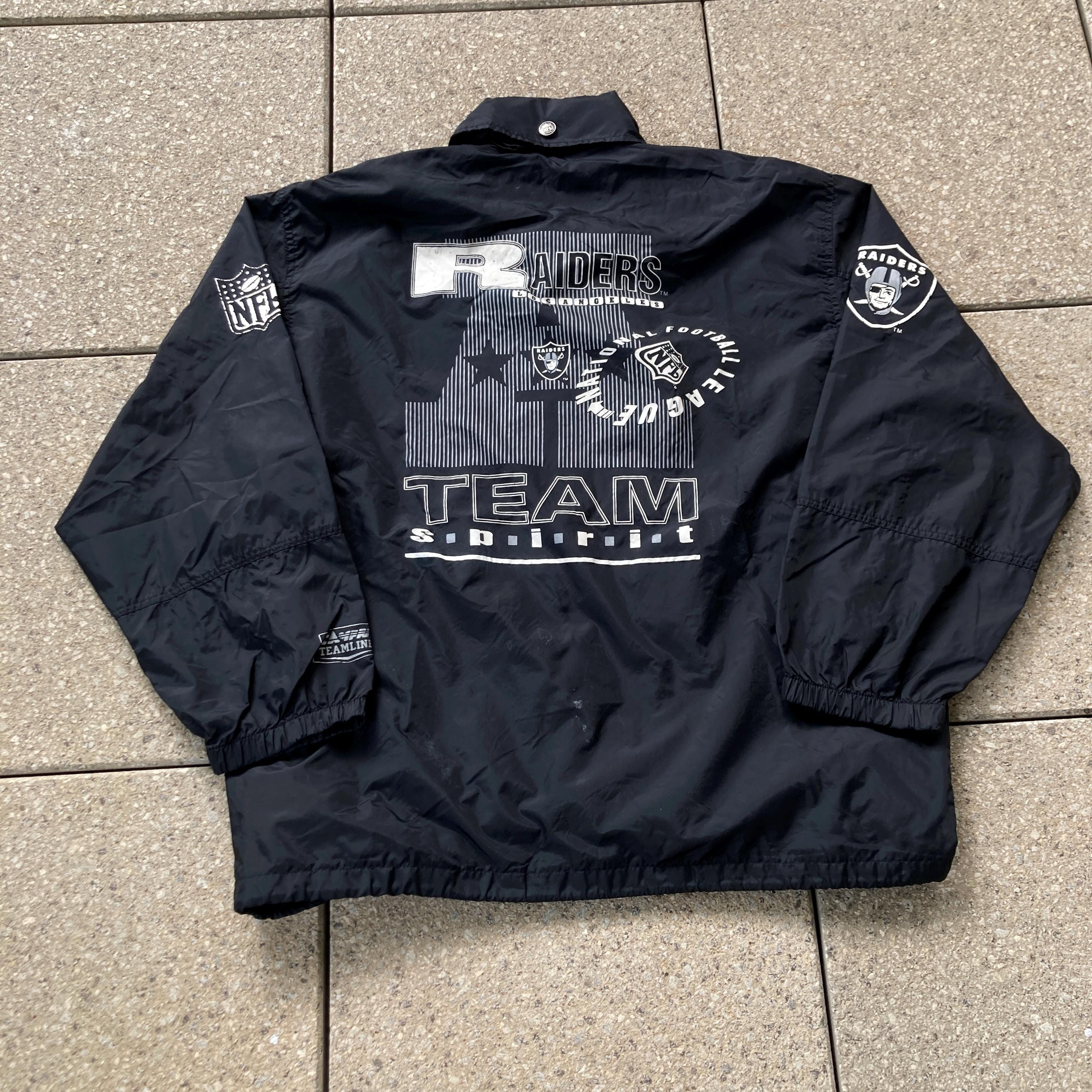 80s Los Angeles RAIDERS Rain Jacket by CAMPRI / Buttom up Jacket