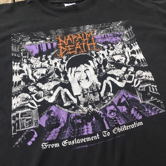 Vintage NAPALM DEATH T-Shirt / From Enslavement To Ob… - Gem