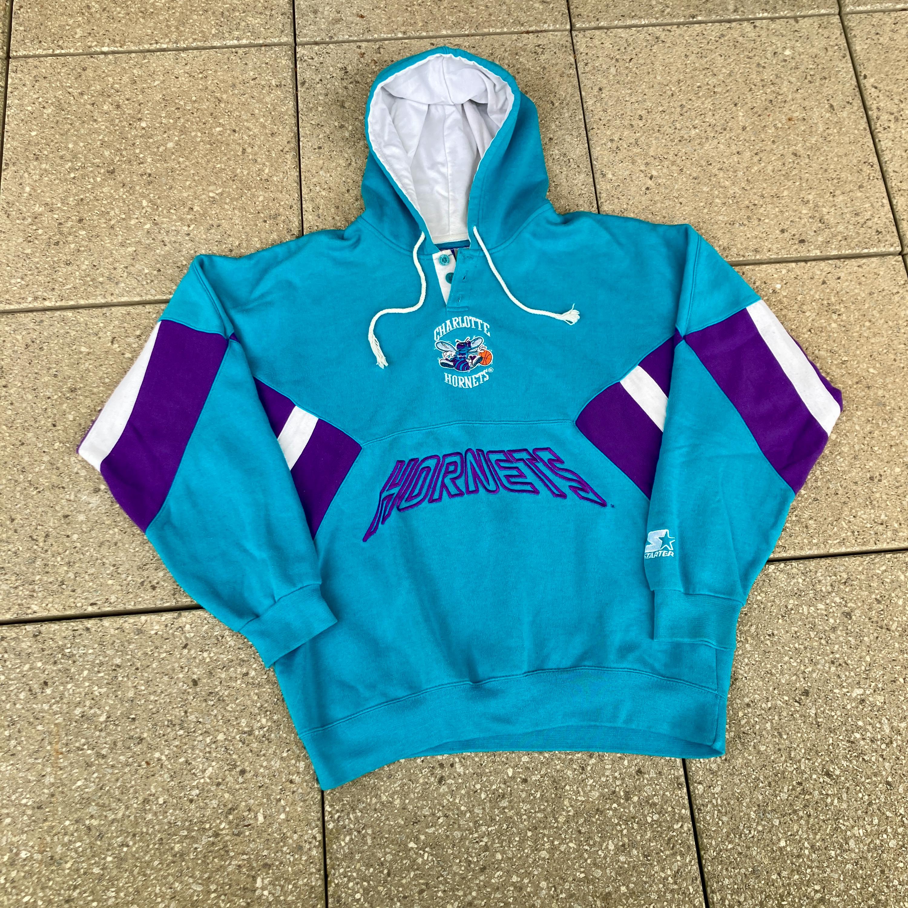 Rare 90s CHARLOTTE HORNETS Hoodie by Starter / Classic American