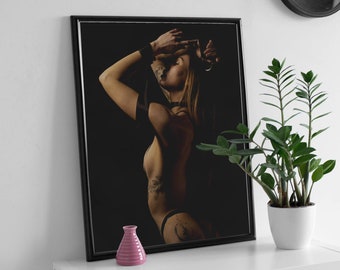 Erotic BDSM Photography Art / Erotic Female Nude Art / Nude Print / Digital Print / Print Home Poster / BDSM Erotic Poster / Erotic Wall Art