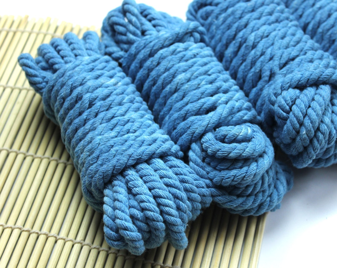 3 Blue Cotton Ropes for Shibari - Etsy