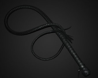 Premium BDSM Bull Whip with Silicone Core / Latex Core Bullwhip / Leather BDSM Whip