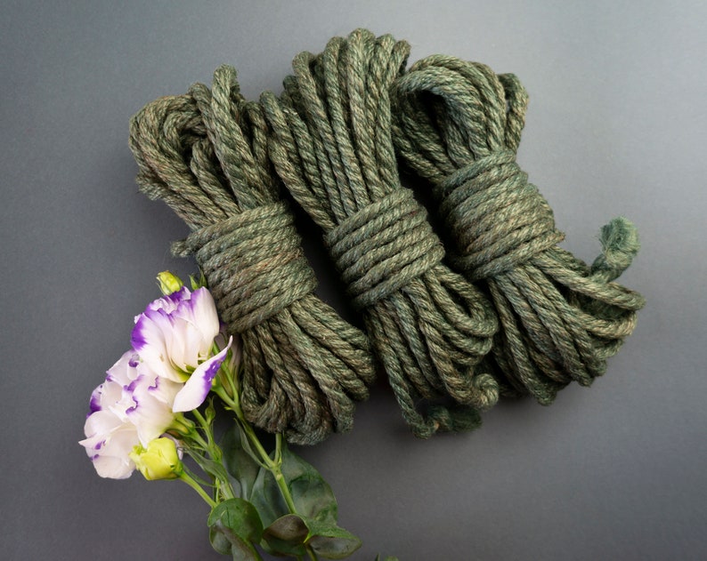 2 Green Shibari Rope / Jute Rope Shibari Etsy
