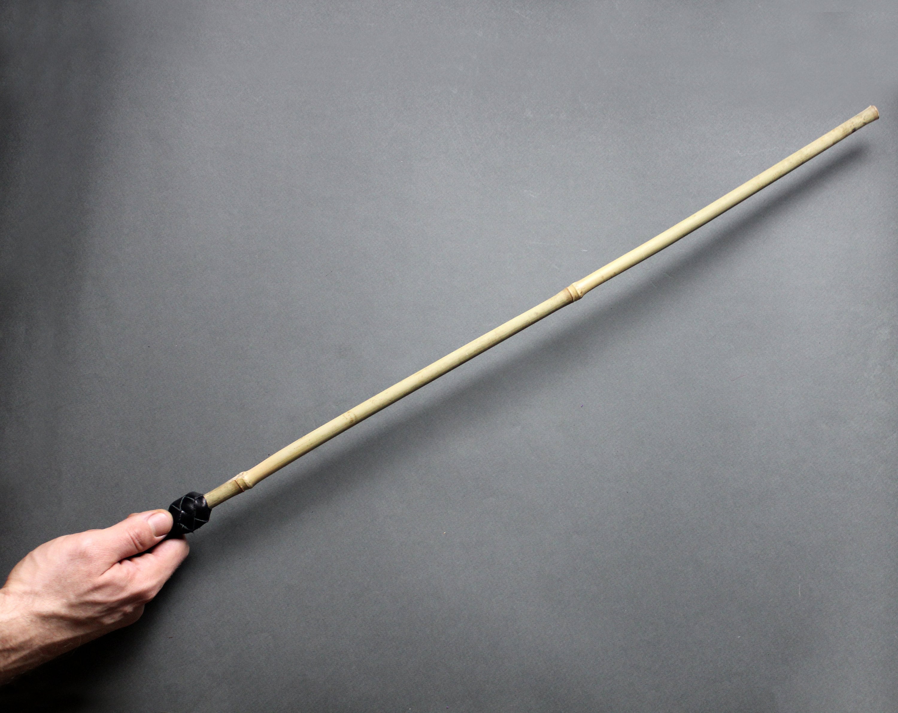 BDSM Bamboo Cane / leather spanking cane paddle device fetish Etsy