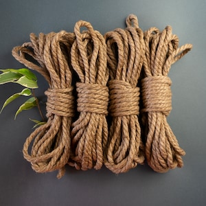 4 Jute Shibari Rope / Jute Bondage Rope / Shibari Jute Rope / Natural Kinbaku Rope
