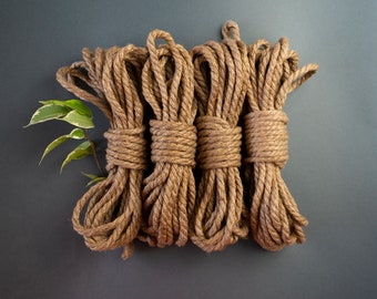 4 Jute Shibari Rope / Jute Bondage Rope / Shibari Jute Rope / Natural Kinbaku Rope