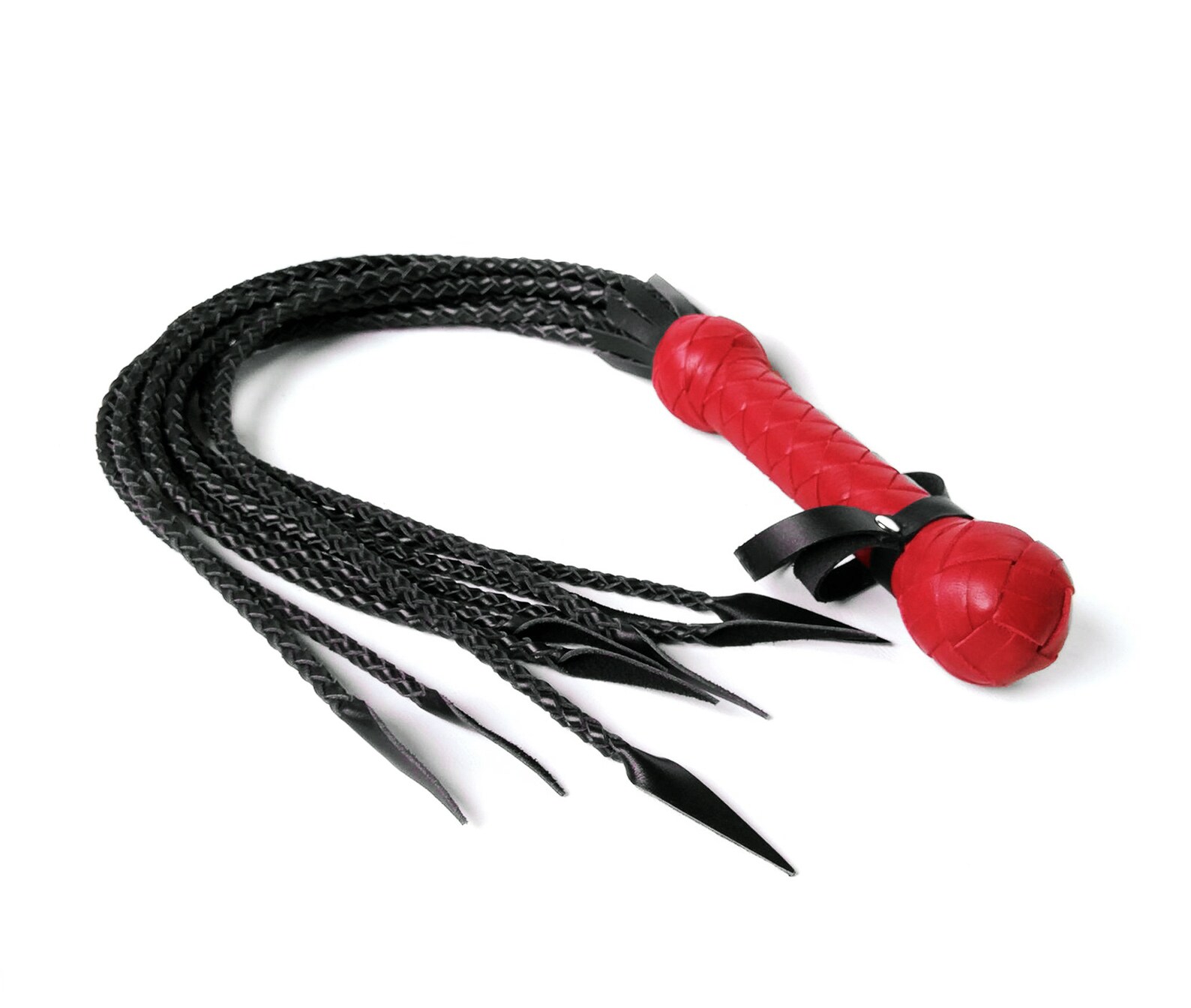 Flogger (fouet) En Cuir Véritable De Cheville De Taureau - 9 Chutes