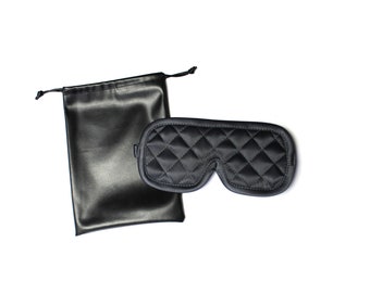 Satin Fetish Mask for BDSM/ Blindfold Mask / Stitched Eye Mask / Black BDSM mask for visual deprivation / Sleeping mask