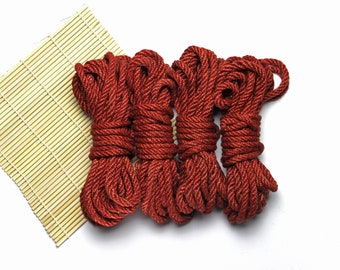 4 Bondage Ropes Scarlet Red