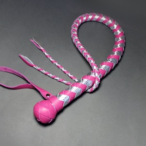 BDSM Whip with Split Tongue / Leather Snakewhip / Short Whip image 9