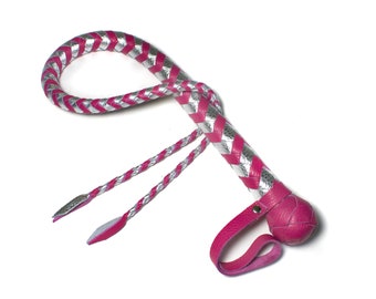 BDSM Whip with Split Tongue / Leather Snakewhip / Short Whip
