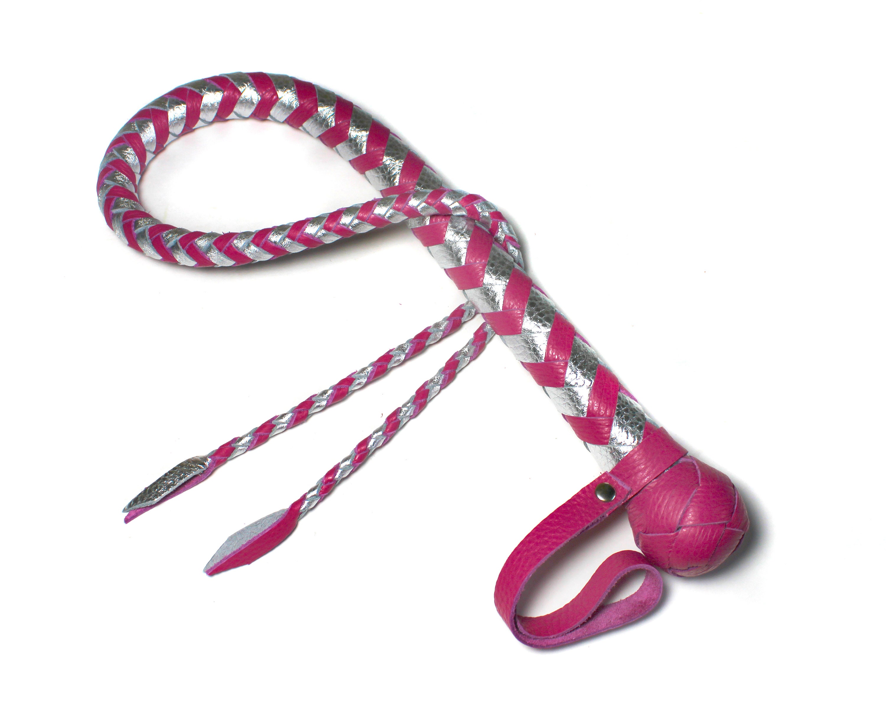 Fouet en cuir serpent : fouet BDSM une queue, 60 cm - France
