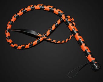 Leather Bullwhip / Leather BDSM Whip / One Tailed Whip