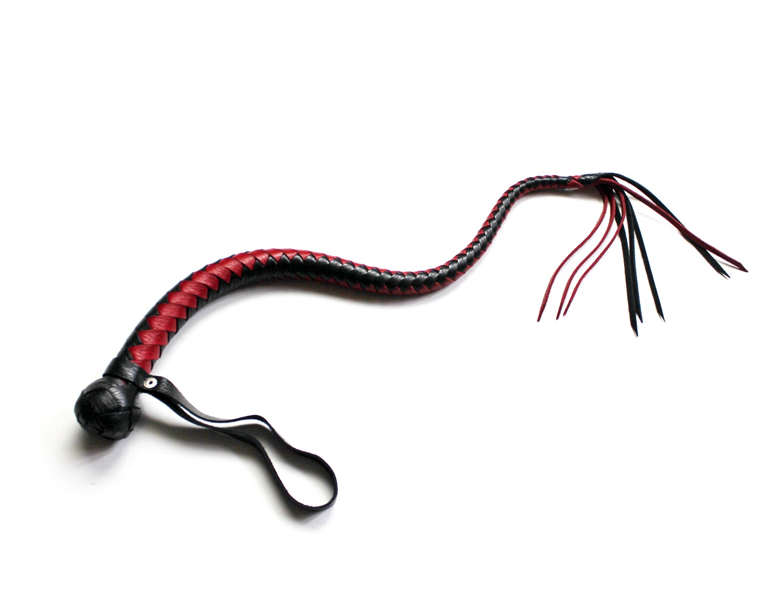 Double Colored BDSM Whip With Tassel / Leather Snake Whip / Etsy Canada