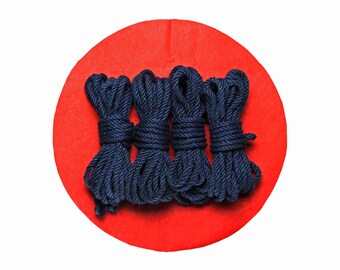 3 cuerdas de bondage de yute azul claro / kit de cuerdas sexuales, maduras  -  España