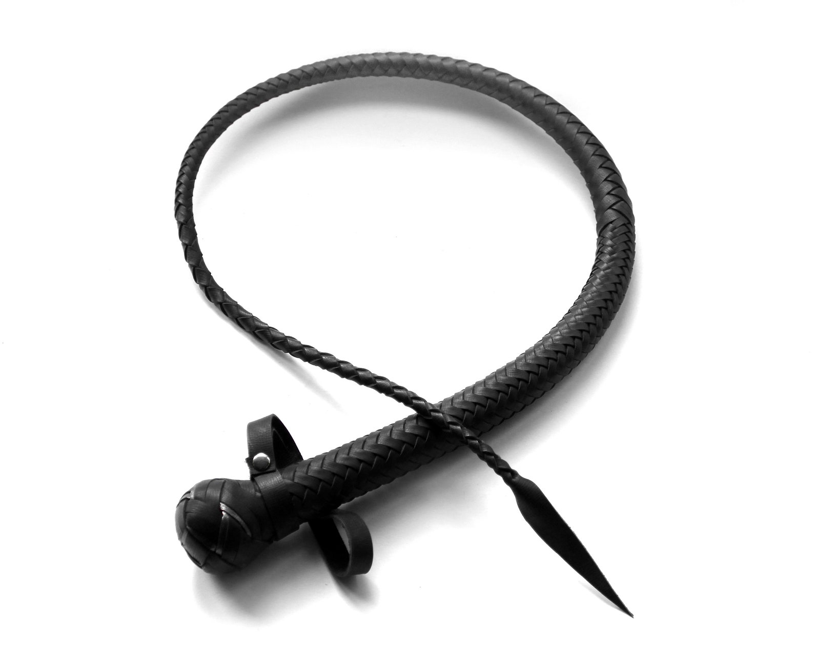 Single Tail Whip With Silver Weaving / Leather Whip / Stinger - Etsy UK