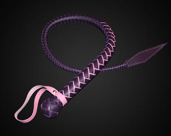Single tail Whip with Wedge Stinger and Decorative Weaving