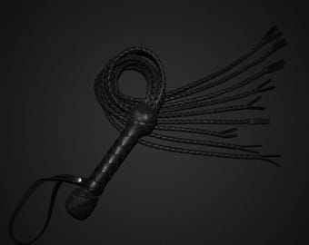 Premium Cat Flogger / BDSM Whip / Cat'o'Nine Whip / Leather BDSM Cat Flogger