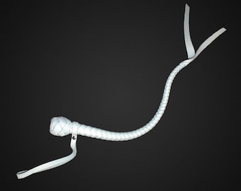 Handcrafted Leather Snake Whip: Silicone/Latex Core, Sensual Play