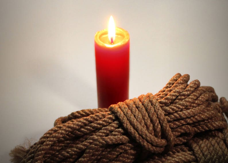 4 Bondage Ropes & Wax Play Candle Kit / Shibari candles for Etsy