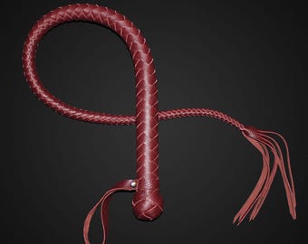BDSM Leather Whip / Premium BDSM Leather Whip / Single Tail Whip