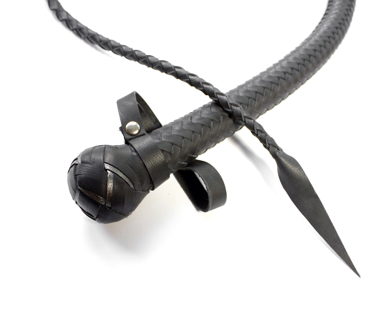 Single Tail Whip With Silver Weaving / Leather Whip / Stinger - Etsy Canada