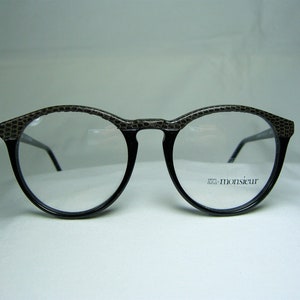 Monsieur, eyeglasses, panto, round, oval, frames, men&#39;s, women&#39;s, hyper vintage, NOS, ultra rare