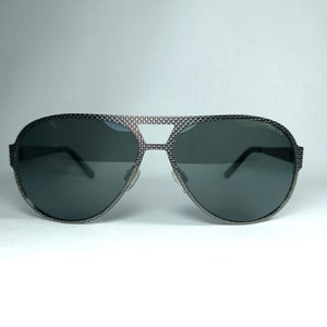 Tumi, luxury sunglasses, Aviator, Stainless Steel, frames, hyper vintage, New Old Stock, very rare
