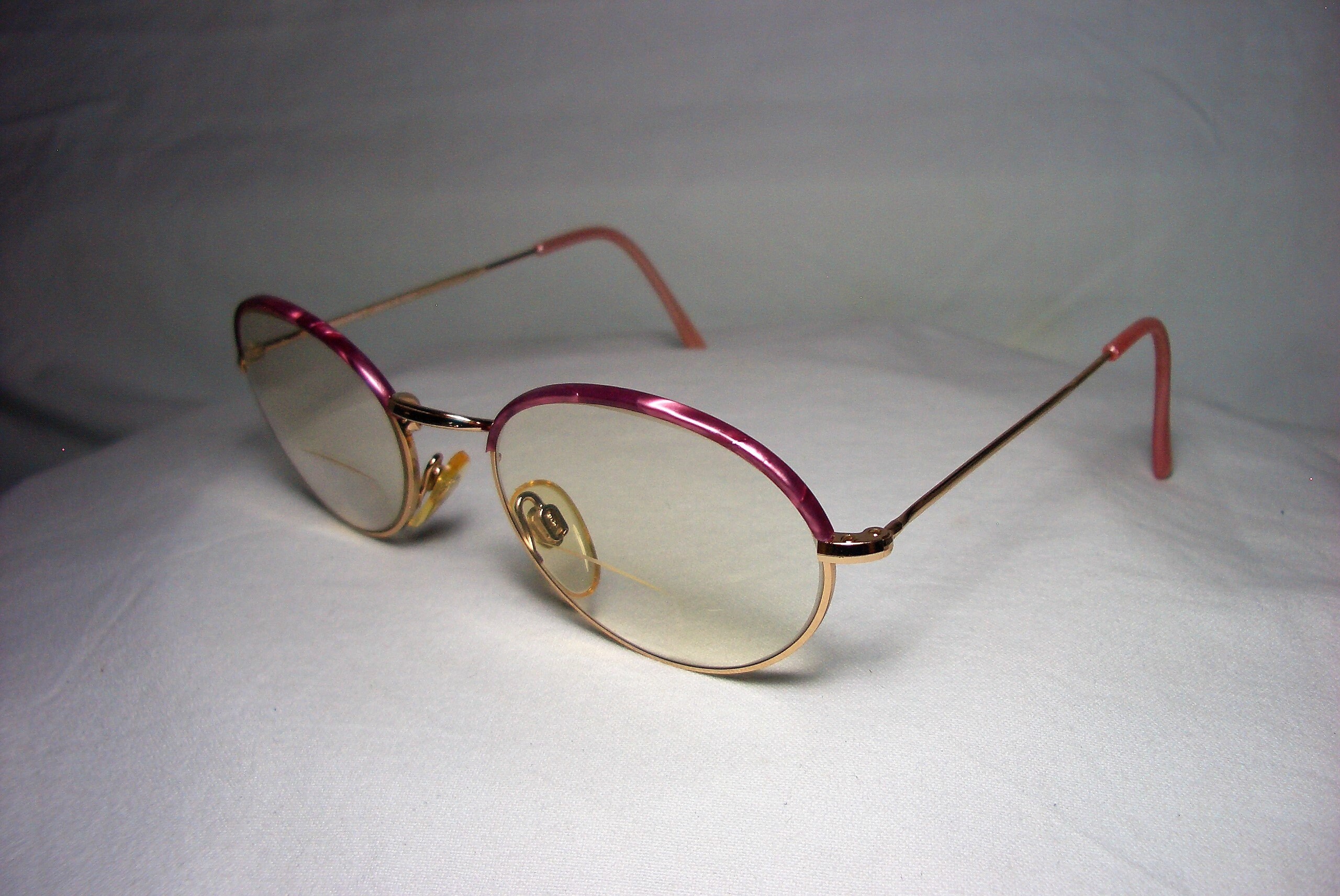 Lunettes Vintage Marcolin 6100 En Métal Cuivre/or - Monture Ovale Unisexe, Neuf Sans étiquette
