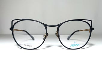 Occhiali da vista Jisco Titanium Cat Eye, nuovi di zecca