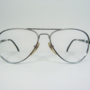 Luxus Brille, Aviator, oval, quadratisch, platiniert, Rahmen, NOS, hyper vintage, Unikat