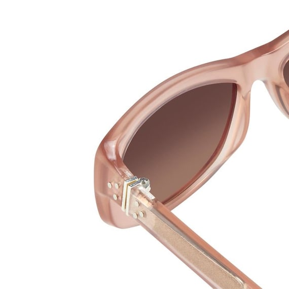 Linda Farrow Cat Eye Sunglasses, 925 Sterling Silver, Blush 