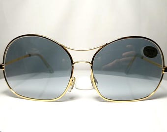 Occhiali da sole Aviator placcati oro ERMOSOL Italia Elvis 2.0 Nuovi, rimanenze di magazzino