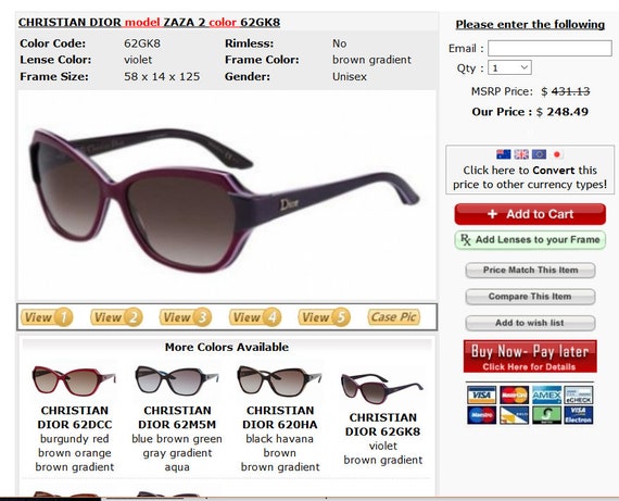 Christian Dior Women’s Sunglasses DIORZAZA2 DIOR DIORZAZA2 SUNGLASSES WITH NEW POLARIZED POLYCARBONATE  main image 3