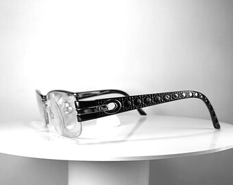Eyeglasses CHRISTIAN DIOR half rim oval rectangular Titanium frames iconic vintage