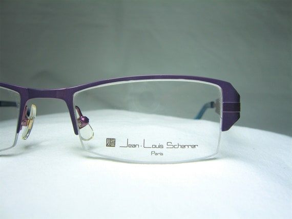 Jean Louis Scherrer, eyeglasses, Titanium, half r… - image 3