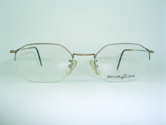 Bourgeois Eyeglasses Half Rim Titanium Alloy Frames Hexagonal Oval Square NOS Hyper Vintage Rare Etsy UK
