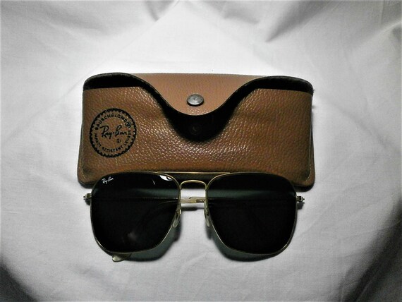 Ray Ban Caravan, 58 mm, sunglasses, 22kt gold plated, crystal lenses, B&L USA, vintage Ray Ban Caravan, 58 mm, sunglasses, 22kt gold plated, crystal lenses, B&L USA, vintage