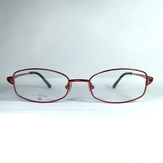 Occhiali da vista, titanio, Shiseido, montatura, quadrata, ovale